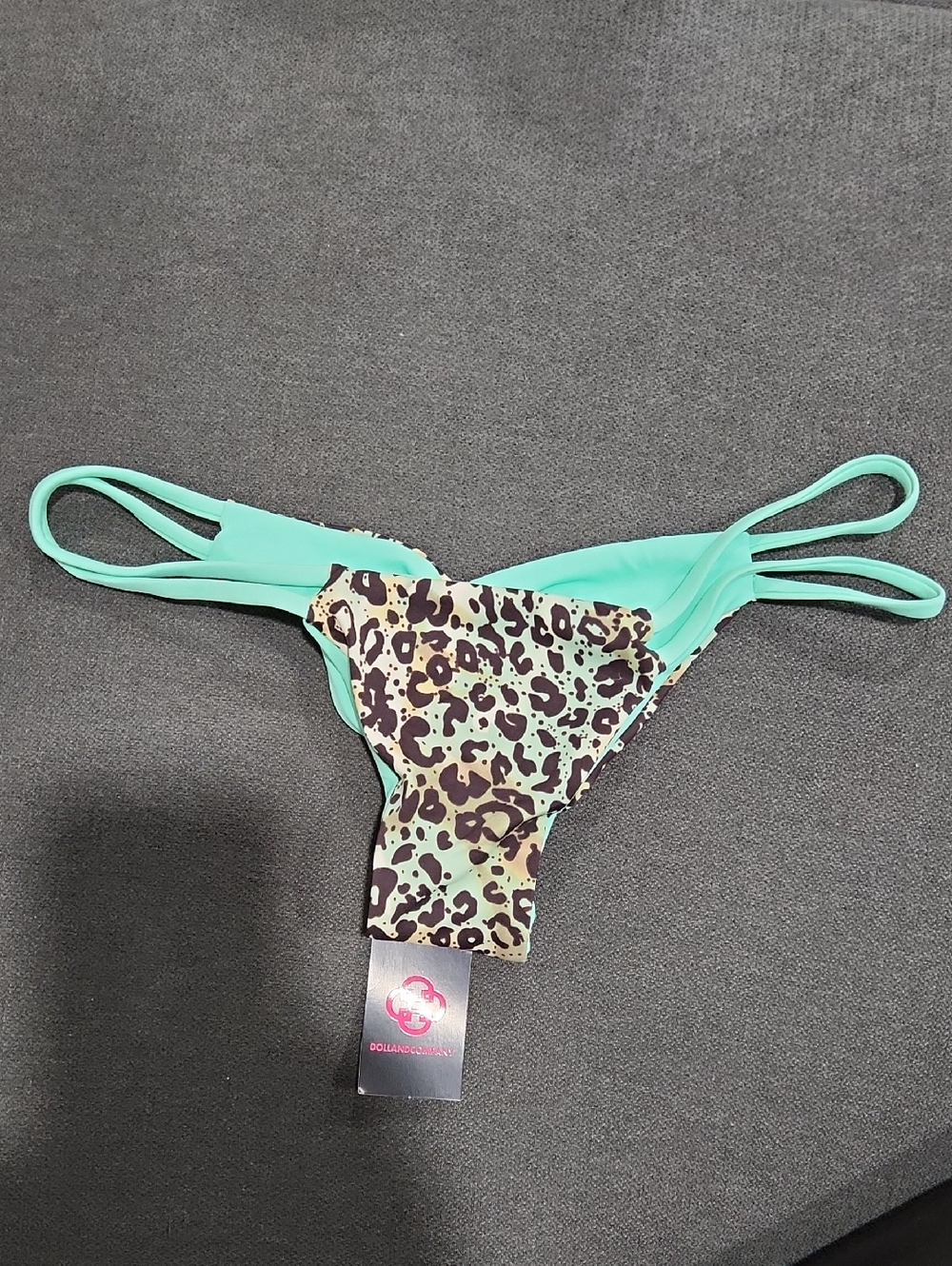 Dollhouse reversible Mint & Leopard Bikini Bottom